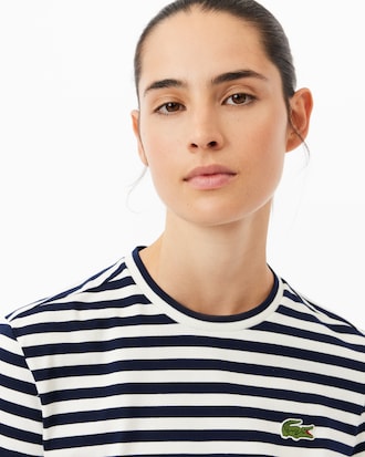 Loose Fit Gestreept Katoenen T-shirt