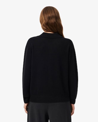 3D Gebreide Kasjmieren Sweater met Polokraag