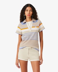 Runway Slim Fit Gestreept Piqu&eacute; Polohemd