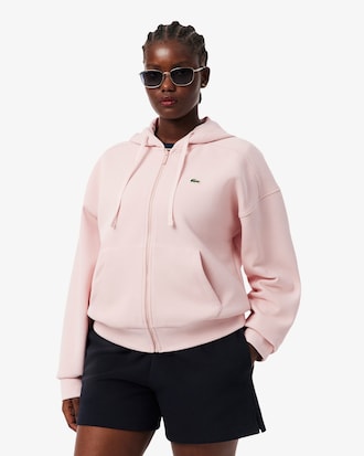 Piqu&eacute; Hoodie met Rits