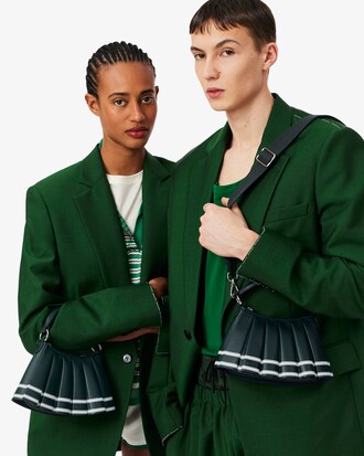 Runway Mini Lenglen Gestreepte Leren Tas