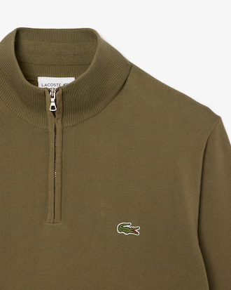 Katoenen Sweater met Hoge Hals en Rits