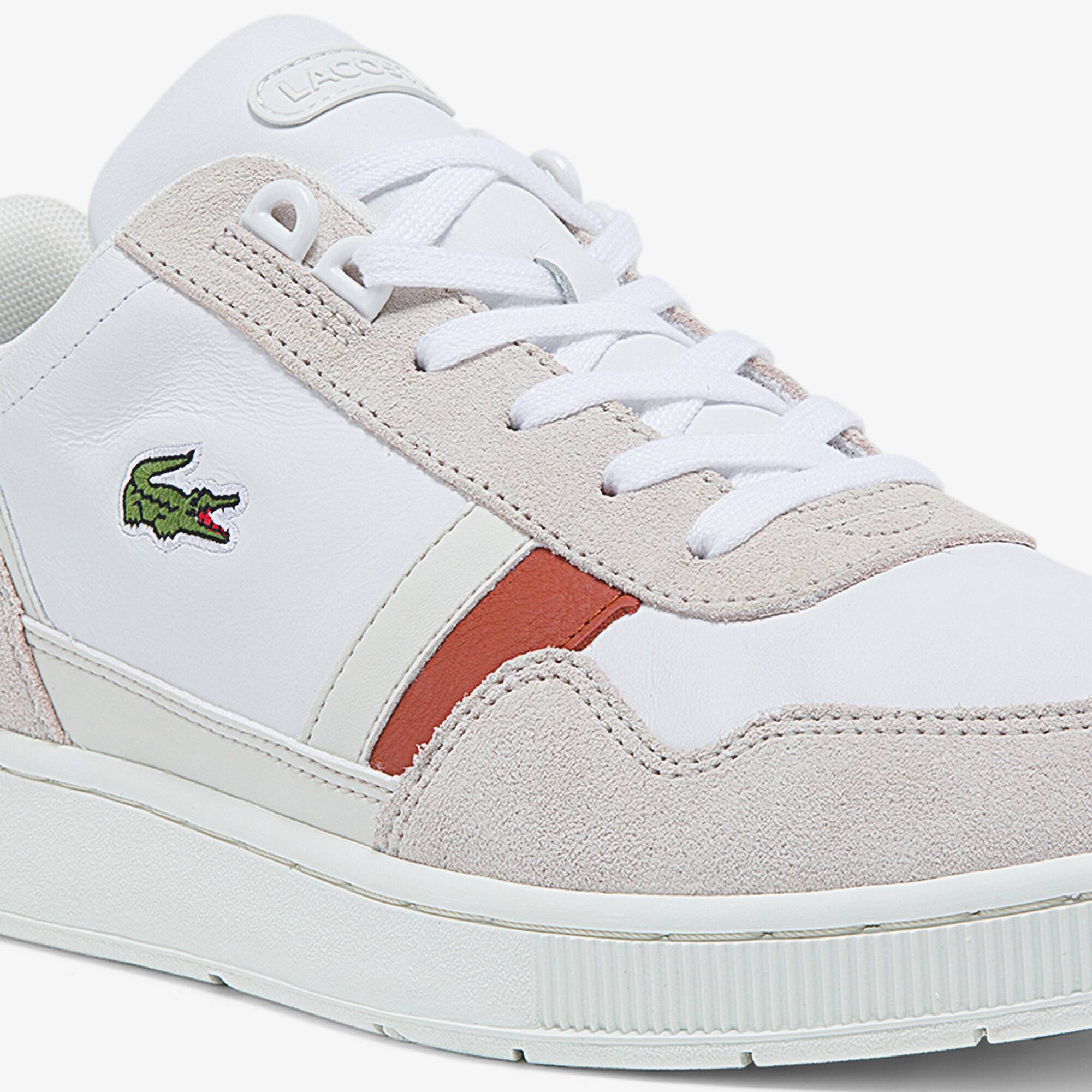 T-Clip-sneakers heren van leer en suède | LACOSTE