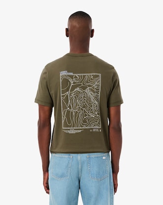 Jersey T-shirt met Multiprint