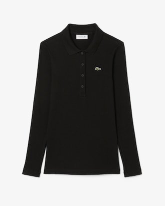 Slim Fit L.12.D Geribbelde Katoenen Polo