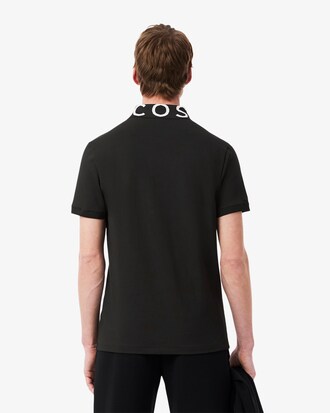 Slim Fit Polohemd met Jacquard Merk