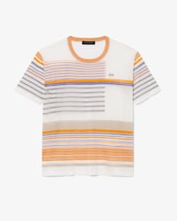 Runway Gestreept Satijnen Jersey T-shirt