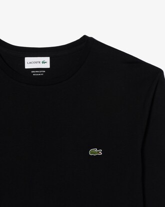 Katoenen Pima T-shirt met Lange Mouwen
