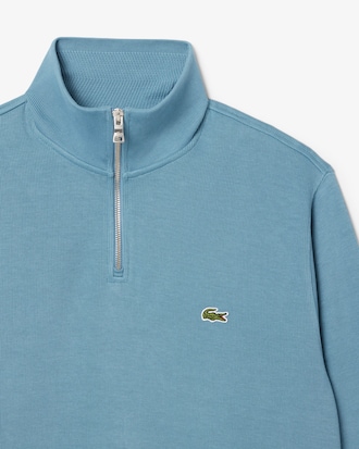 Interlock Sweatshirt met Rits en Hoge Hals