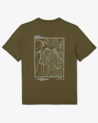 Jersey T-shirt met Multiprint