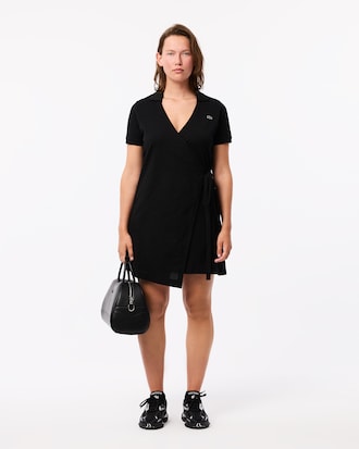 Stretch Mini Piqué Omslagjurk