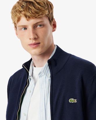 Katoenen Sweater met Hoge Hals en Rits