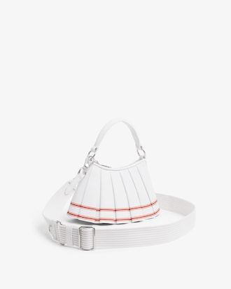 Runway Mini Lenglen Gestreepte Leren Tas