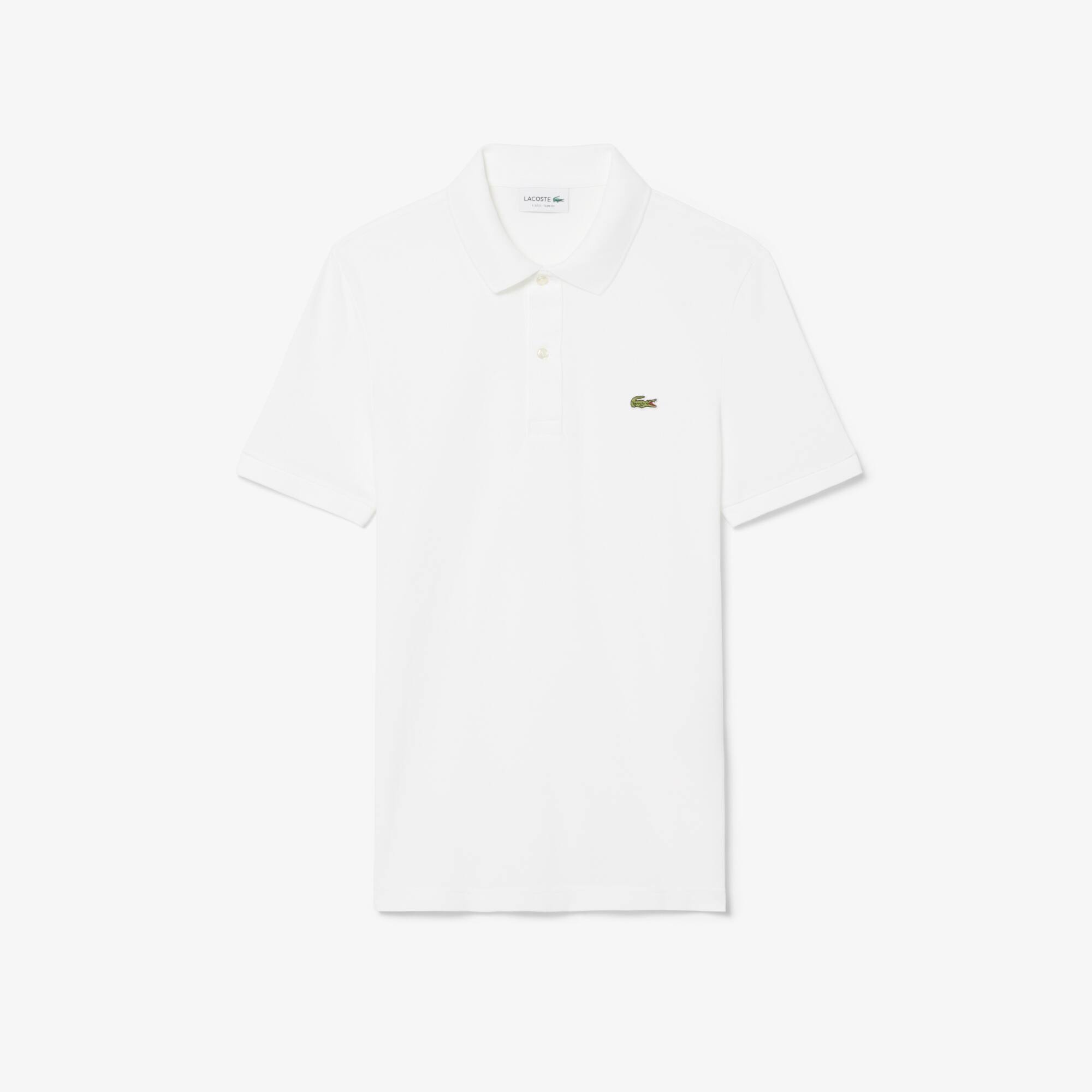 Slim fit Lacoste polo van effen petit 
