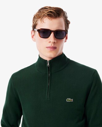 Katoenen Sweater met Hoge Hals en Rits