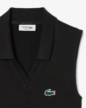 Mouwloos Stretch Gebreid Tennis-Polohemd