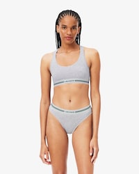 Stretch Katoenen Bralette met Contrasterende Band