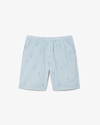 Streepjeskatoenen Short met Krokodilprint