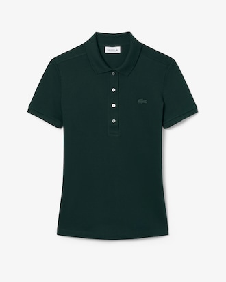 Lacoste-polo dames stretch van katoenpiqu&eacute;