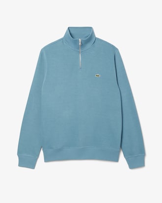 Interlock Sweatshirt met Rits en Hoge Hals