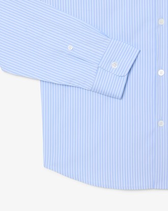 Slim Fit Striped Stretch Poplin Shirt