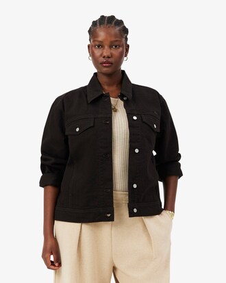 Slim Fit Denim Jack met Knopen