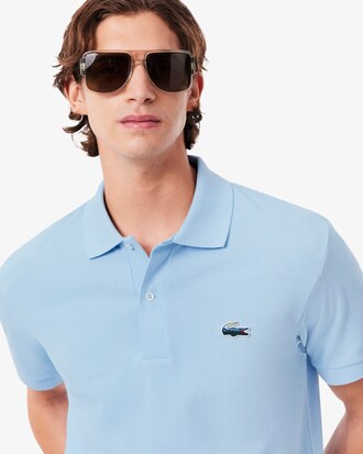 Classic Fit Piqu&eacute; Polo met Landschapskrokodil
