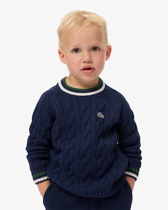 Katoenen en Wollen Crewneck Sweater