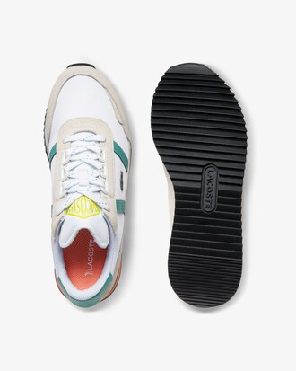 Partner Retro-damessneakers van textiel en su&egrave;de