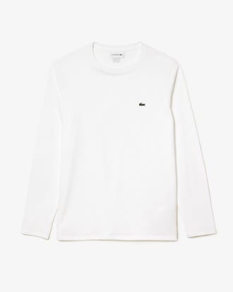 Katoenen Pima T-shirt met Lange Mouwen