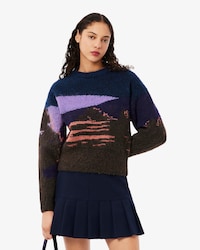 Jacquard Wollen Landschapssweater