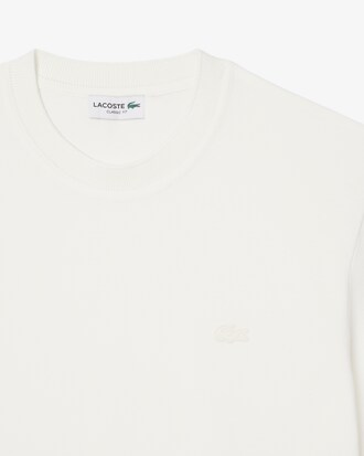 Mini-Piqué T-shirt met Gerribbelde Hals