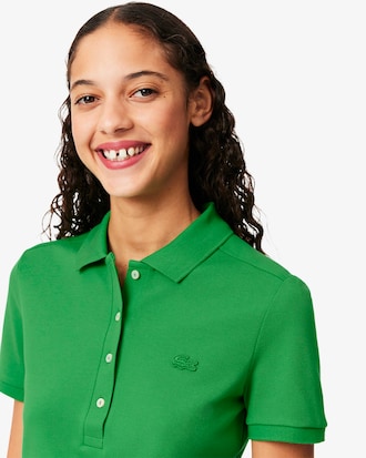 Lacoste-polo dames stretch van katoenpiqué