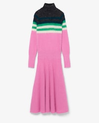 Runway Alpacawollen Maxi Jurk met Hoge Hals