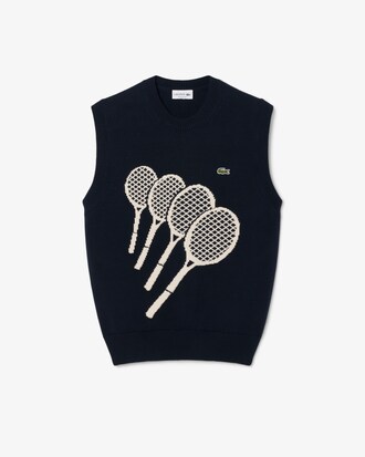 Katoenen Jacquard Sweatervest