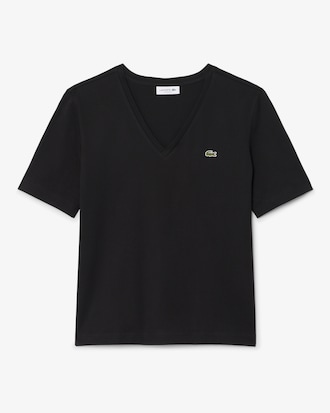 Relaxed Fit Zacht Katoenen T-shirt met V-hals
