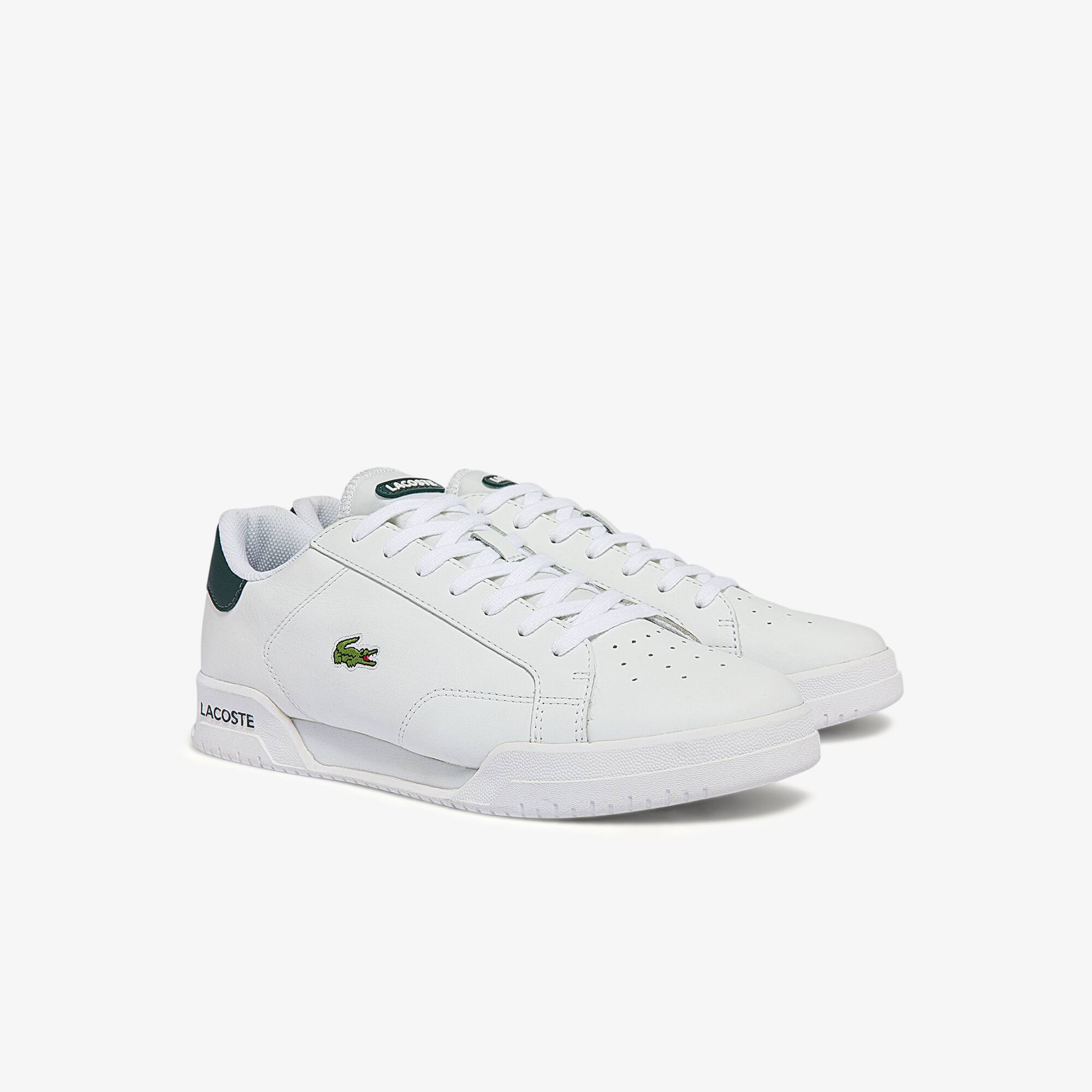 Twin Serve-sneakers heren van leer met felle kleuren | LACOSTE