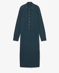 Runway Maxi Jurk van Merinowolmix met Polokraag