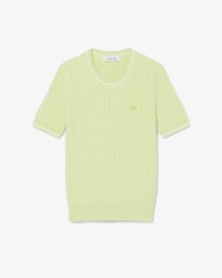 Kortmouwige Gebreide Kabelsweater