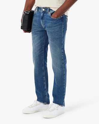 Slim Fit Indigo Jeans met 5 zakken