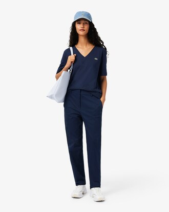 Relaxed Fit Zacht Katoenen T-shirt met V-hals