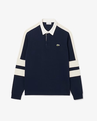 Klassieke pasvorm rugbypolo met kleurvlakken
