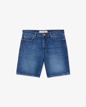 Straight Fit Denim Bermudabroek