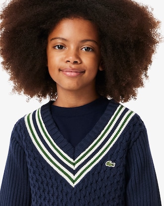 Katoenen Sweatervest met V-hals