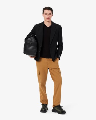 Lichtgewicht Katoenen Pima T-shirt met V-hals
