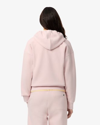 Piqu&eacute; Hoodie met Rits