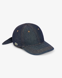Katoenen Denim Pet met Lint Accent