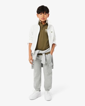 Petit Piqu&eacute; Polo met Gestreepte Kraag