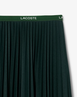 Lange Geplooide Rok met Elastische Taille