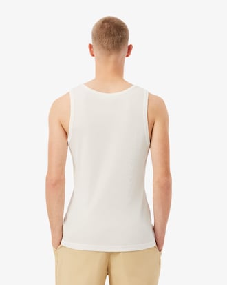 Slim Fit Geribbelde Katoenen Tanktop